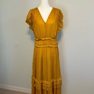 Current Air Mustard Maxi Dress